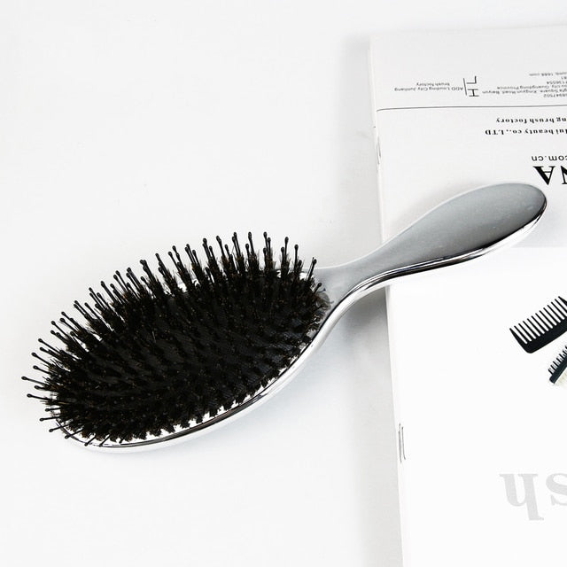 Boar Bristle Paddle Hair Brush