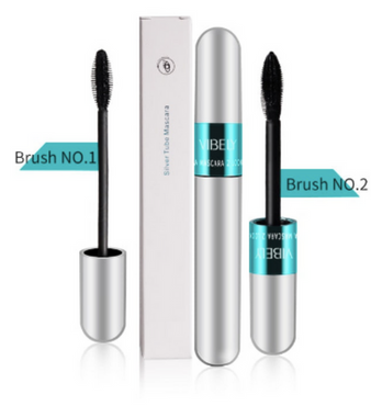 MegaCurl™-Dual-brush 4D Black Silk Fiber Long Curling Lengthening Mascara